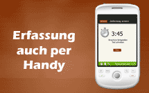 Mobile Zeiterfassung auch per Handy